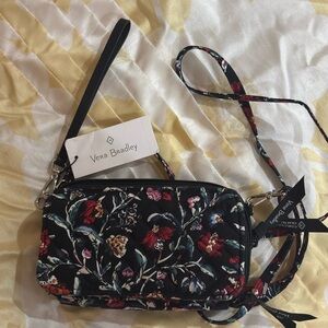 Floral Black Crossbody Bag